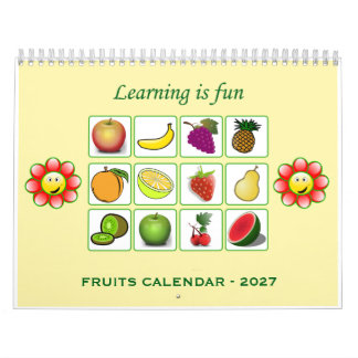 2027 - Calendrier Enfants (Fruits)