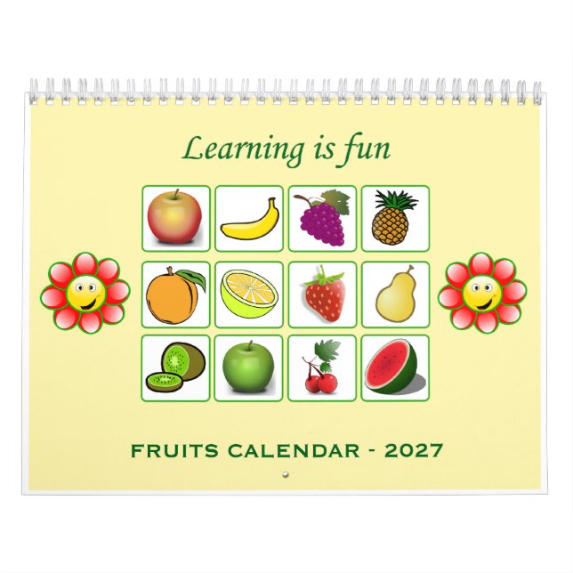 2027 - Calendrier Enfants (Fruits) (Protection)