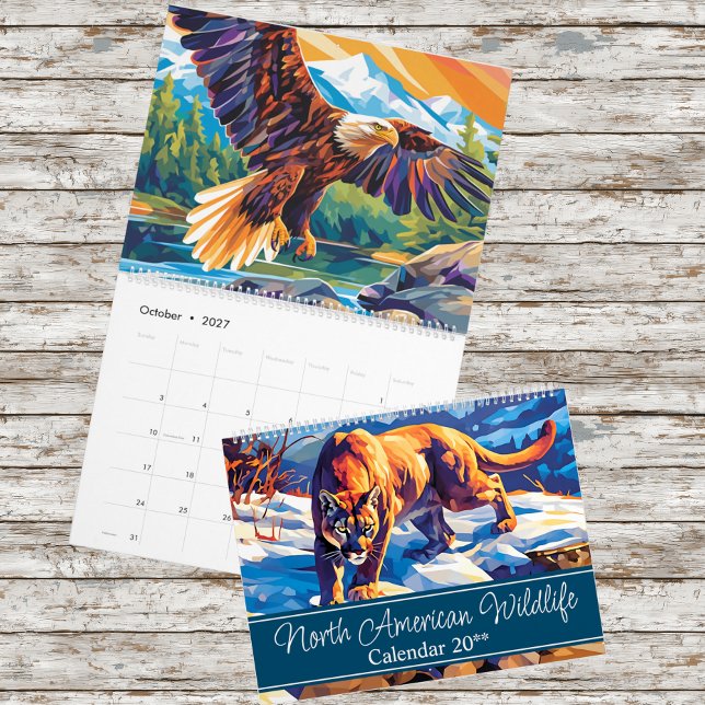 2027 Calendrier mural de la faune nord-américaine  (Créateur téléchargé)