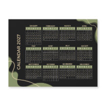 2027 Moderne Vert Olive Noir Vue d'Ensemble de l'A