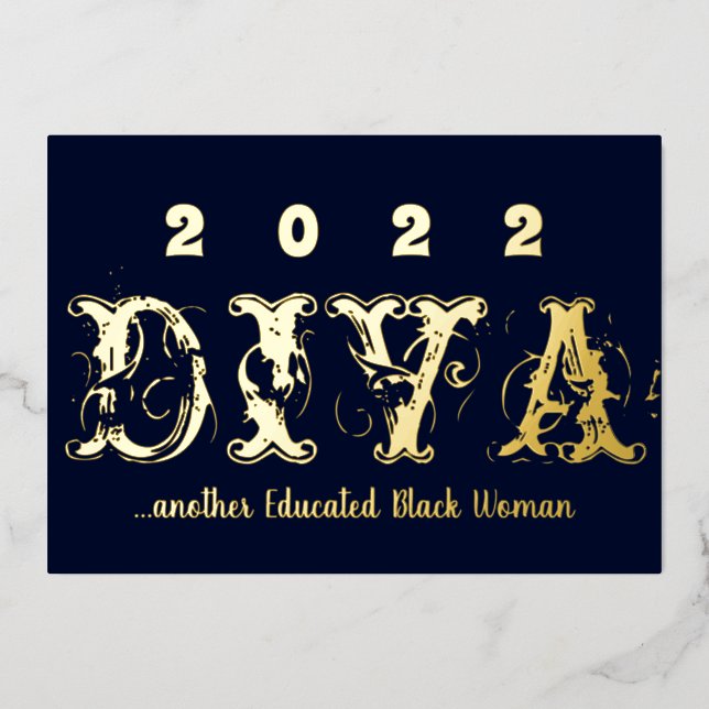 202 Diva Graduation Party Foil Invitation (Recto)