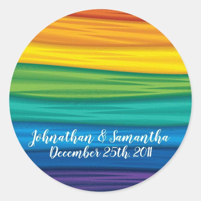 20 - 1,5" Favor Stickers lgbtq rainbow flag lesbi (Devant)