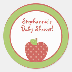 20 - 1,5" Favor Stickers Rouge Grange Animaux pomm