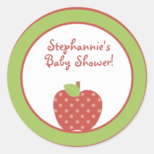 20 - 1,5" Favor Stickers Rouge Grange Animaux pomm (Devant)