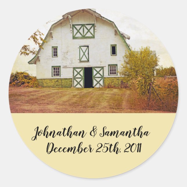 20 - 1,5" Favour Stickers Coucher de soleil Pays d (Devant)