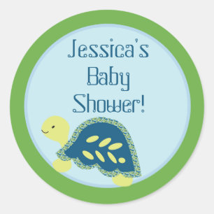 20 - 1,5" Favour Stickers Tortues de mer Bleues