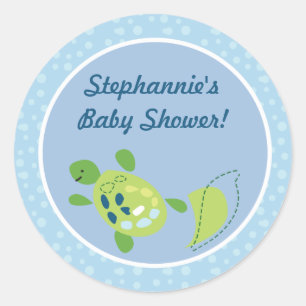 20 - 1,5" Favour Stickers Turtle Reef Ocean Sea