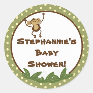 20 - 1,5" Stickers Favor Jungle Babies