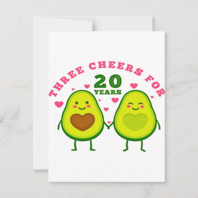 20 ans de mariage| cadeau pour mari invitation (Devant)