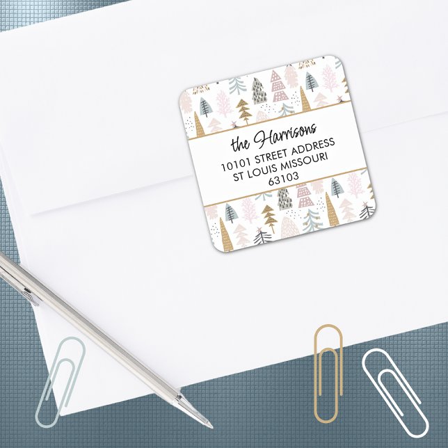 20 Autocollants d'adresse de retour d'arbres de No (Créateur téléchargé)