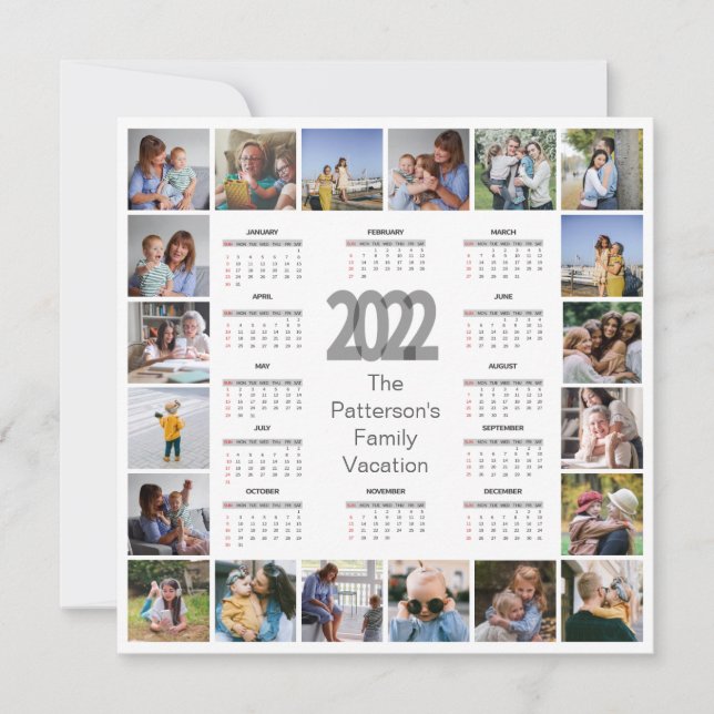 20 Collage Photo Ajouter Votre Carte Calendrier Te (Devant)