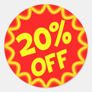 20% DE ÉTIQUETTE DE DÉTAIL