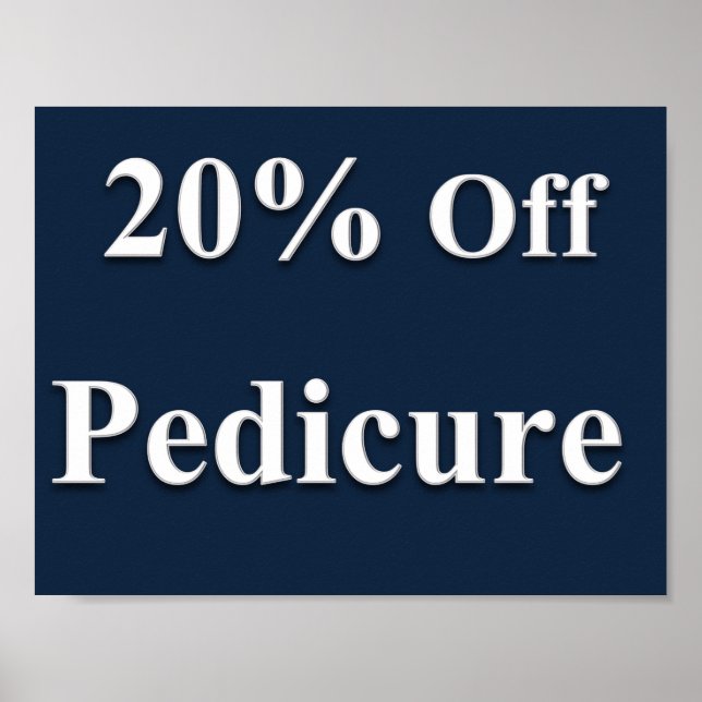 20% de réduction sur la pédicure Poster Matte (Devant)