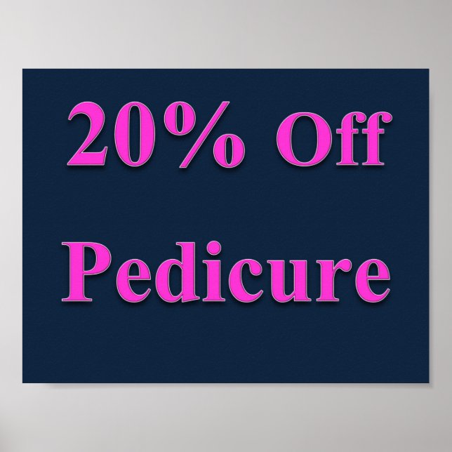 20% de réduction sur la pédicure Poster Matte (Devant)