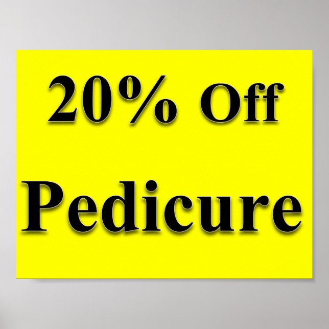 20% de réduction sur la pédicure Poster Matte (Devant)