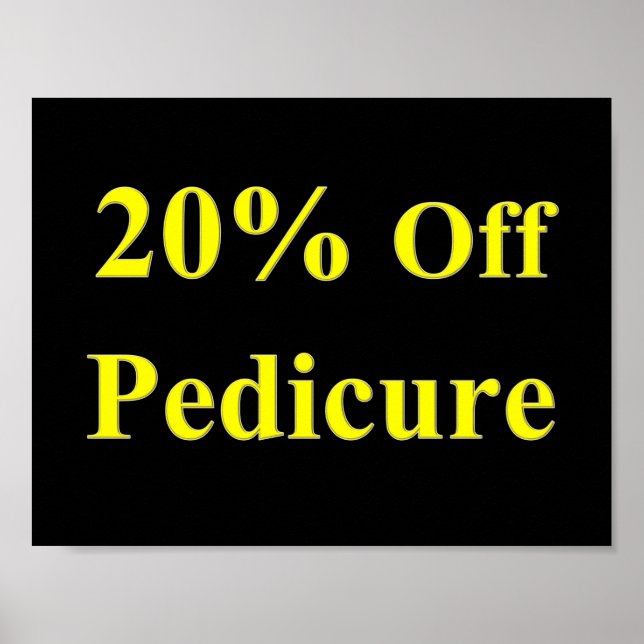 20% de réduction sur la pédicure Poster Matte (Devant)