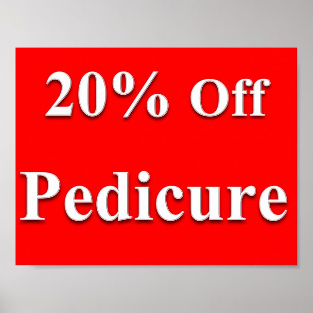 20% de réduction sur la pédicure Poster Matte (Devant)