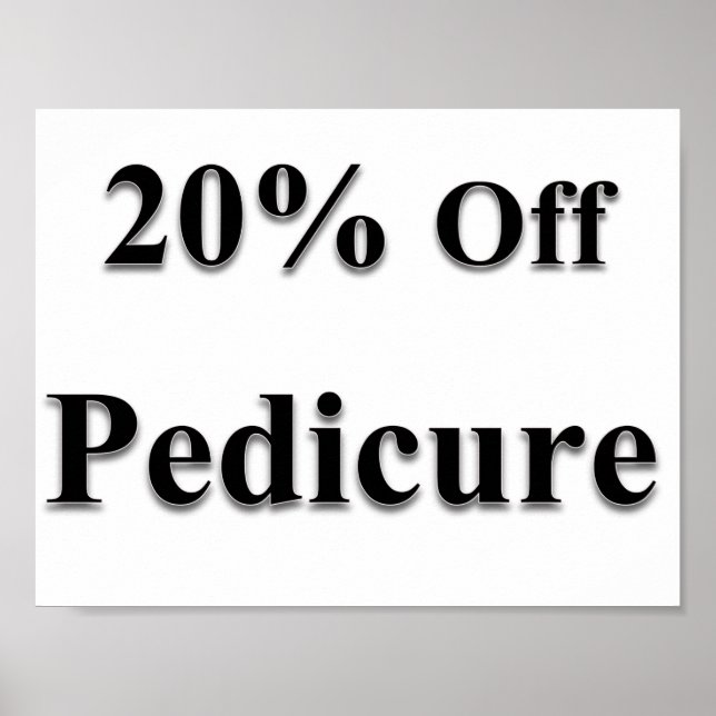 20% de réduction sur la pédicure Poster Matte (Devant)