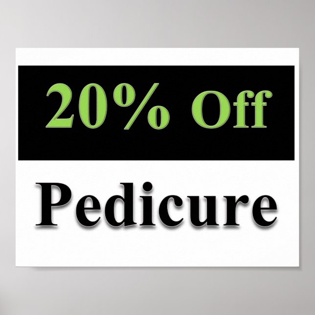 20% de réduction sur la pédicure Poster Matte (Devant)