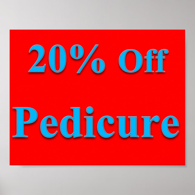 20% de réduction sur la pédicure Poster Matte (Devant)