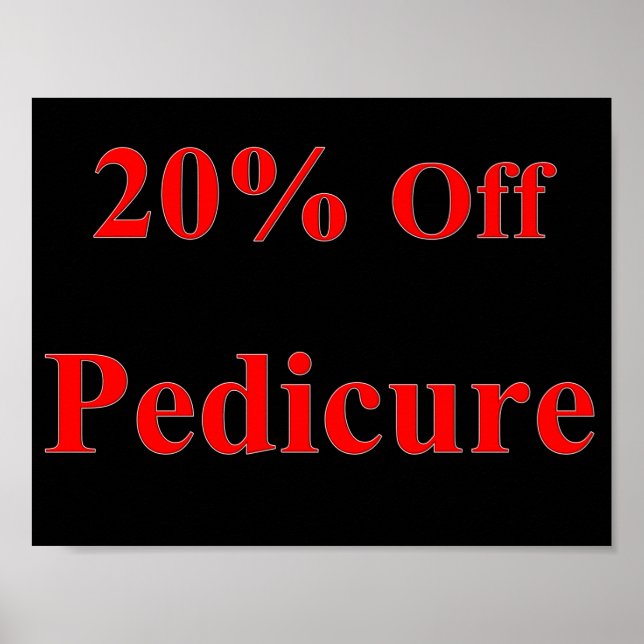 20% de réduction sur la pédicure Poster Matte (Devant)