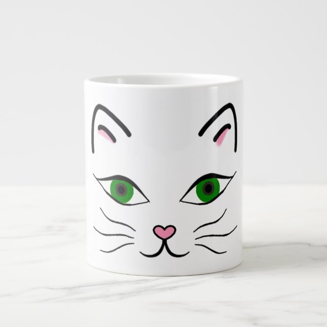20 g/m2. Jumbo Mug - Kitty Face (Devant)