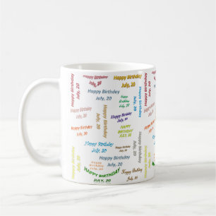 20 juillet, Anniversaire Mug