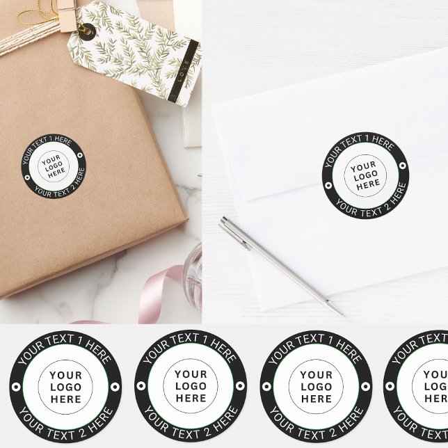 20 Logo d'entreprise ici | Autocollants simples st (company stickers customizable
)