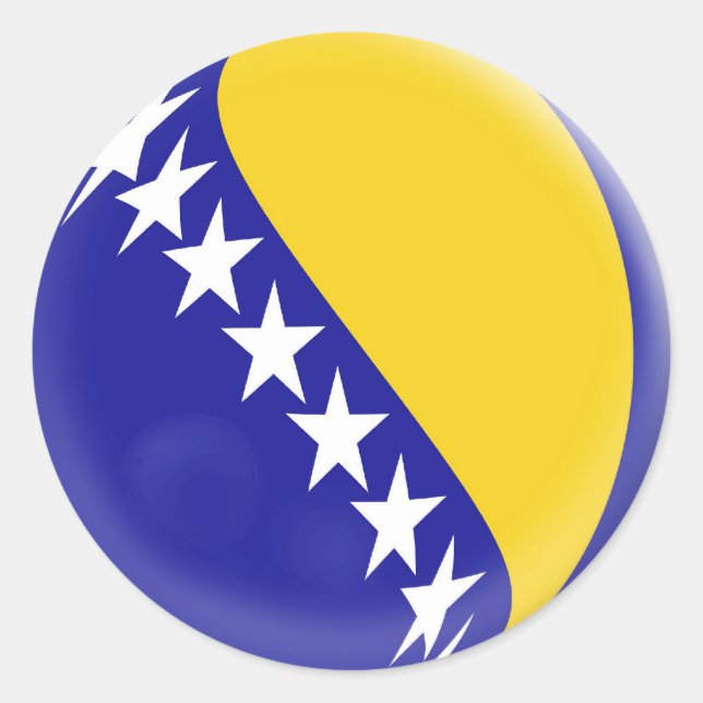 20 petits autocollants drapeau de Bosnie-Herzégovi (Devant)