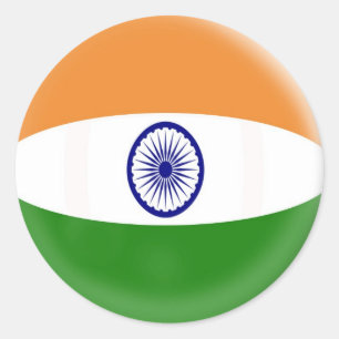 20 petits autocollants drapeau de l'Inde