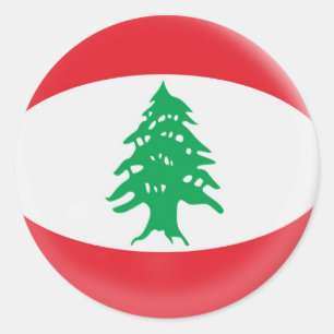 20 petits autocollants drapeau du Liban