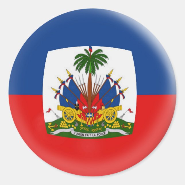 20 petits autocollants Haïti bulle drapeau (Devant)