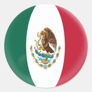 20 petits autocollants Mexique drapeau mexicain