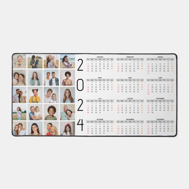 20 Photo Collage US 2024 Année En Un Coup D'Oeil C (Recto)