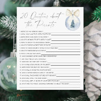 20 questions parents - Jeu de Baby shower d'hiver