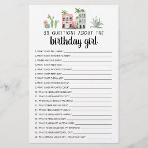 20 Questions sur la Fille qui Fête son Anniversair