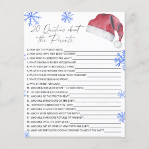 20 Questions sur le jeu de baby shower des parents
