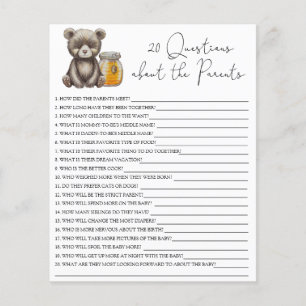 20 Questions sur le jeu de baby shower des parents