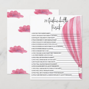 20 Questions sur le jeu de baby shower des parents