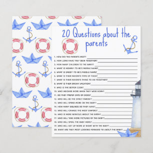 20 Questions sur le jeu de baby shower Parents