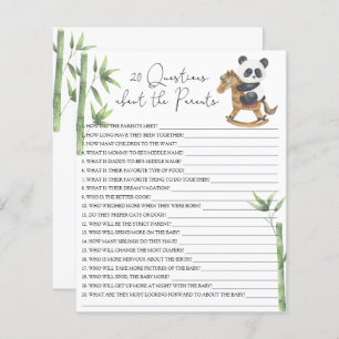 20 Questions sur le jeu de baby shower Parents