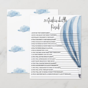 20 Questions sur le jeu de baby shower Parents