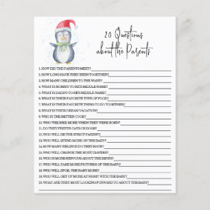 20 Questions sur le jeu de baby shower Parents