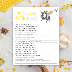 20 Questions sur les parents - jeu de baby shower