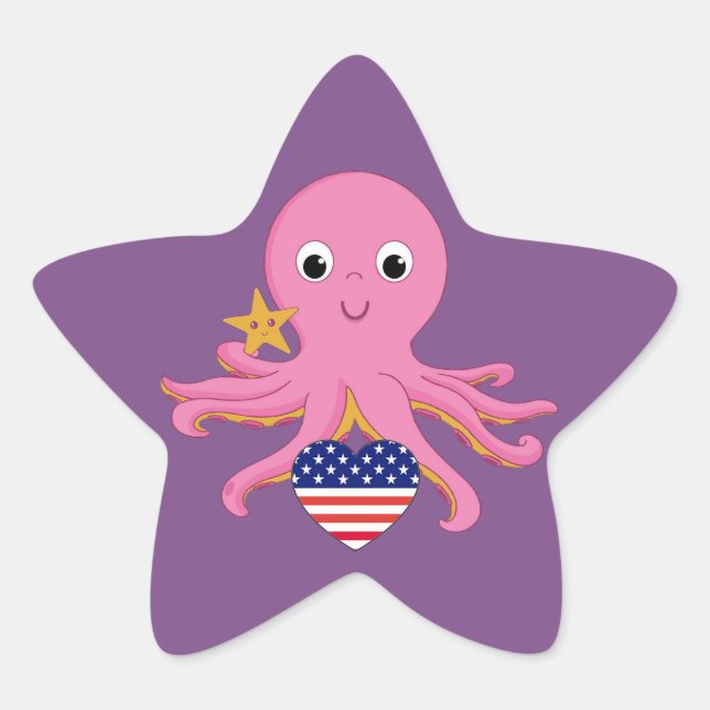 20 Stickers Formes Octopus Pour Un Préemie US (Devant)