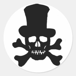 20 Stickers Poison Crâne et Crossbones Top Chapeau