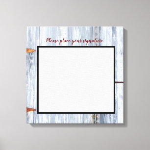 20"x20" Signature Toile Laver blanc Porte en bois