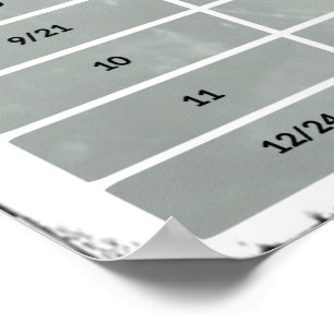 20" x 10", affiche rocailleuse d'intervalles de