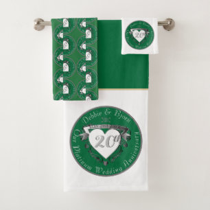 20e anniversaire du Mariage Heart Emerald Green