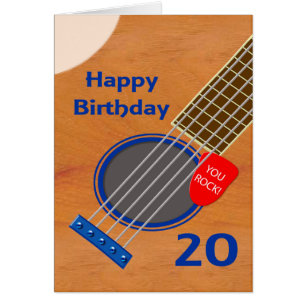 20e anniversaire Guitare Joueur Anniversaire